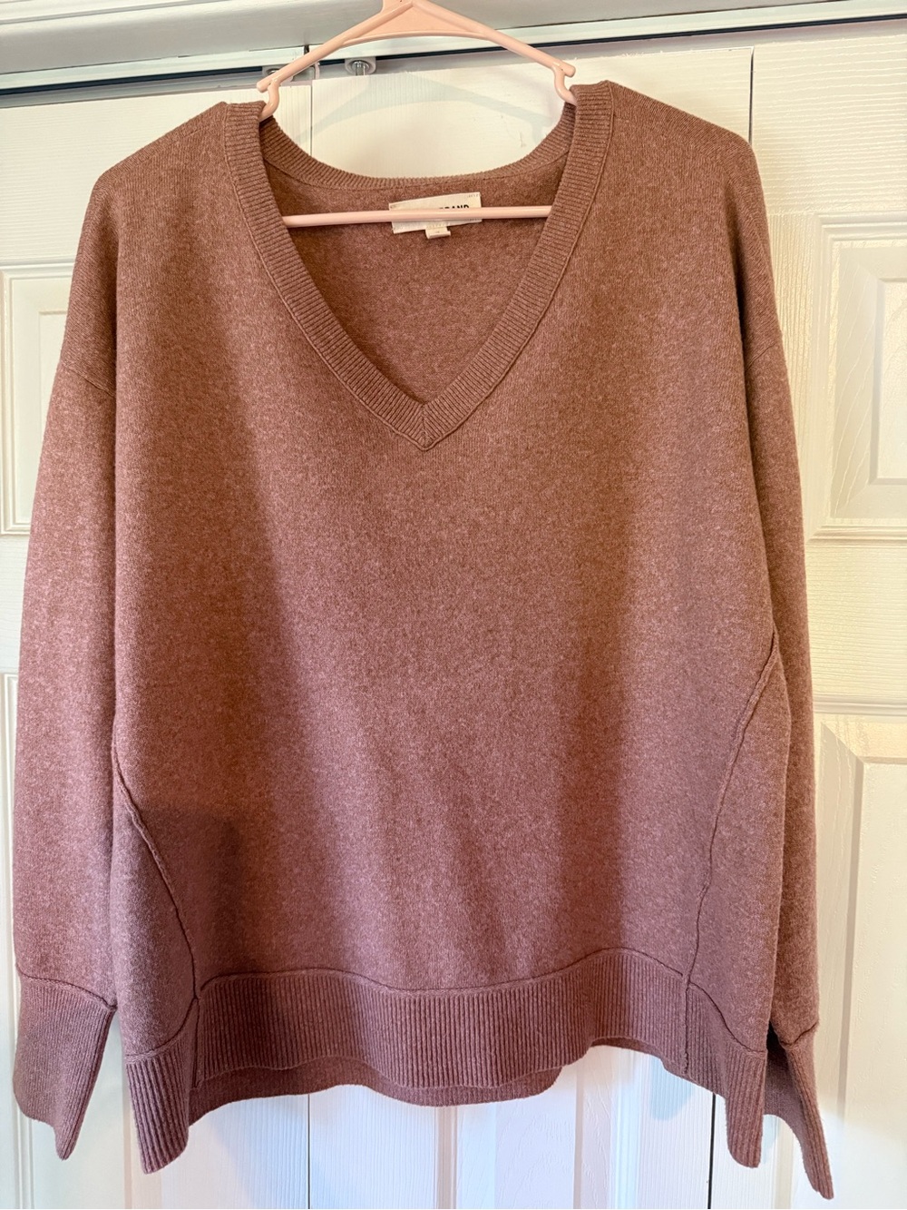 Lucky Brand Women's V-Neck Sweater - Mauve Brown